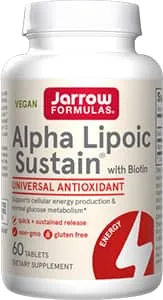 Jarrow Formulas Alpha Lipoic Sustain with Biotin, 300 mg